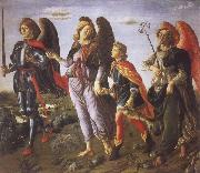 Francesco Botticini Tobias and the Three Archangels oil on canvas